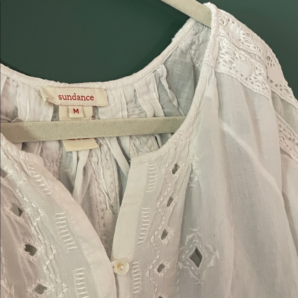 Sundance Ivory Embroidered Top